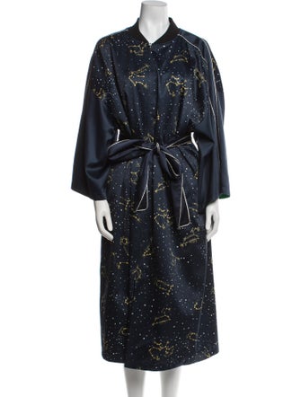 Opening Ceremony Silk Printed Trench Coat