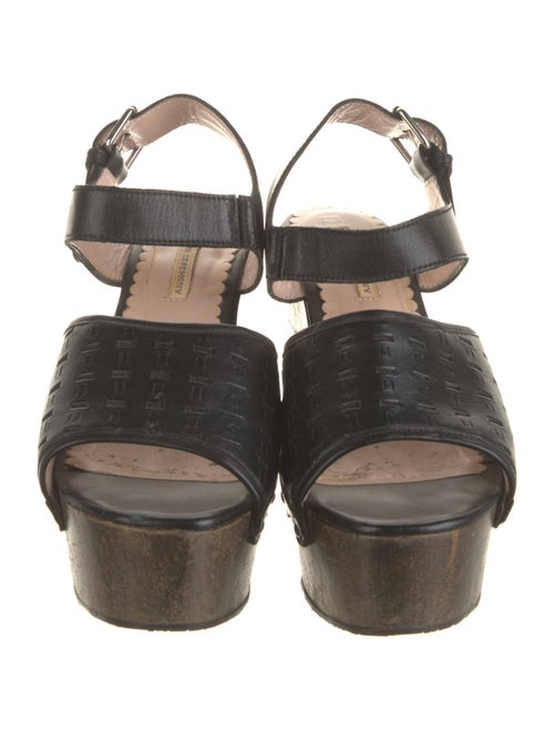 Opening Ceremony Leather Lasercut Accents Slingback Sandals