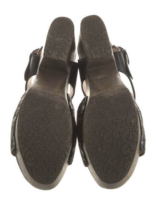 Opening Ceremony Leather Lasercut Accents Slingback Sandals