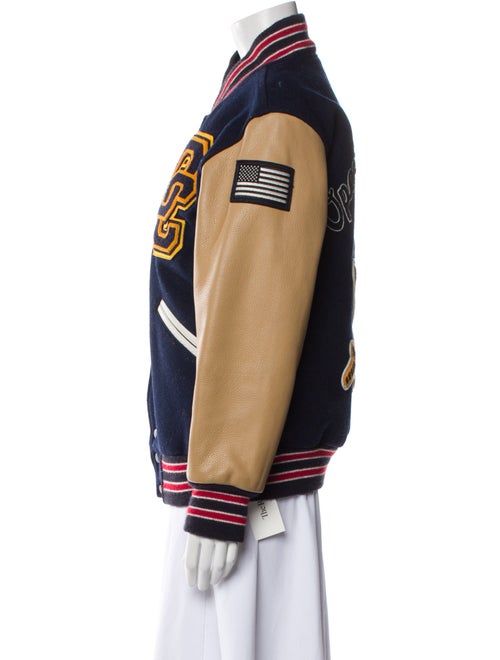 Opening Ceremony Wool Graphic Print Bomber Jacket