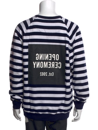 Opening Ceremony Striped Crew Neck Sweatshirt