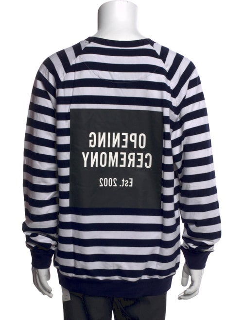 Opening Ceremony Striped Crew Neck Sweatshirt