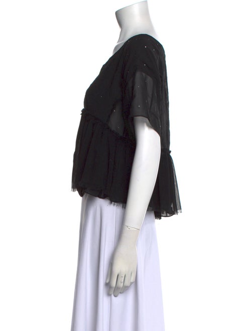 Opening Ceremony Silk Scoop Neck Crop Top