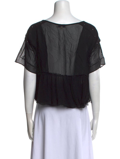 Opening Ceremony Silk Scoop Neck Crop Top