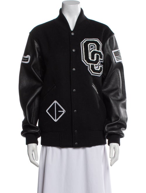 Opening Ceremony Wool Graphic Print Bomber Jacket