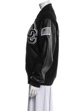 Opening Ceremony Wool Graphic Print Bomber Jacket