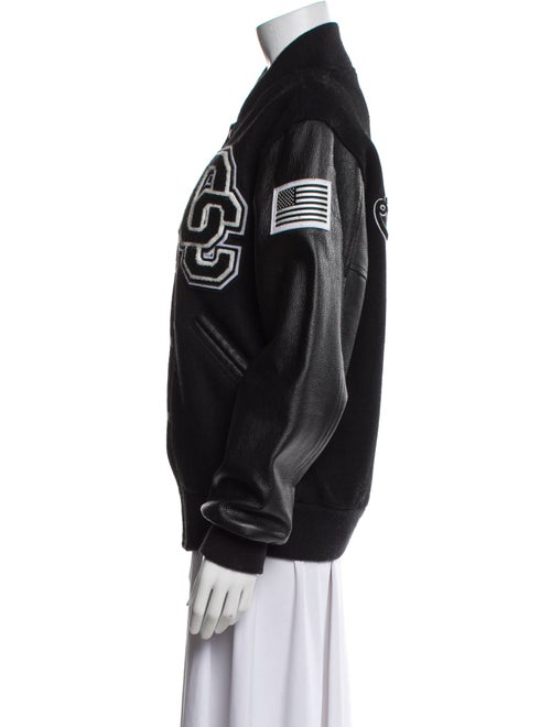 Opening Ceremony Wool Graphic Print Bomber Jacket