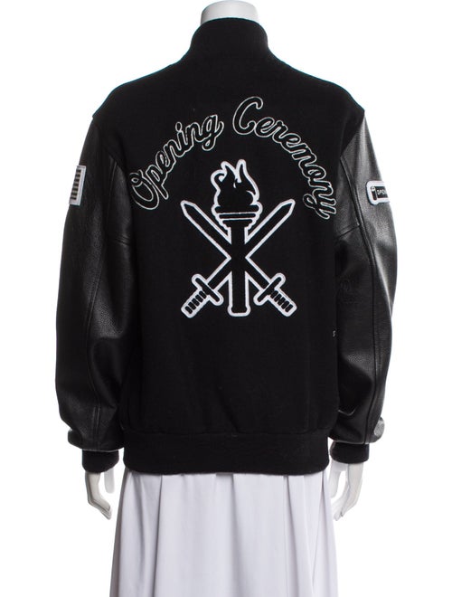 Opening Ceremony Wool Graphic Print Bomber Jacket