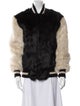 Opening Ceremony Colorblock Pattern Faux Fur Jacket