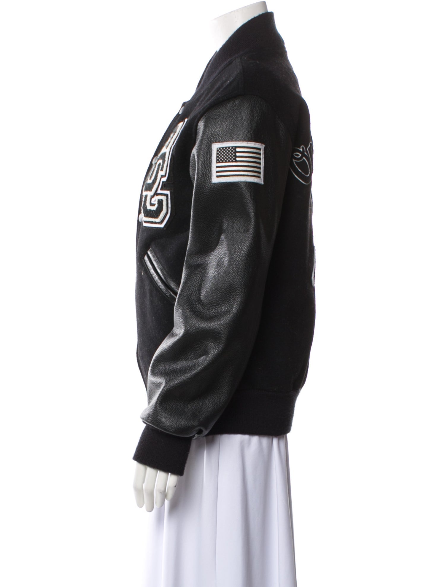 Opening Ceremony Wool Graphic Print Bomber Jacket