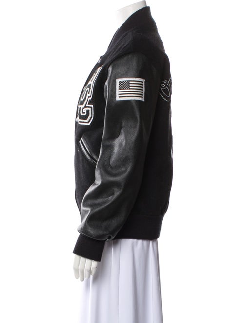 Opening Ceremony Wool Graphic Print Bomber Jacket