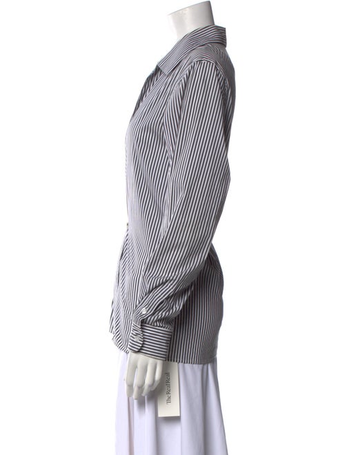 Opening Ceremony Striped V-Neck Button-Up Top