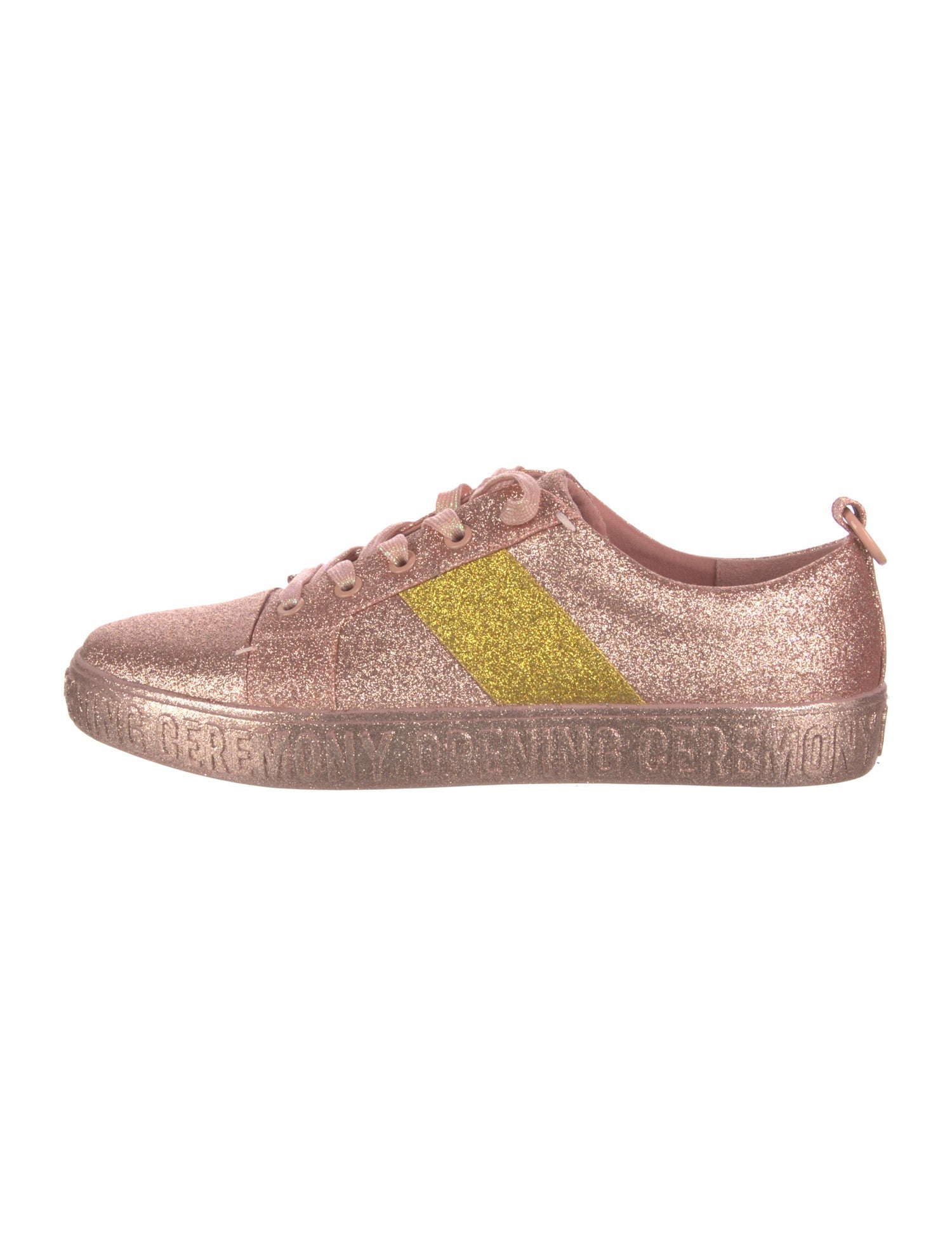 Opening Ceremony Glitter Colorblock Pattern Sneakers