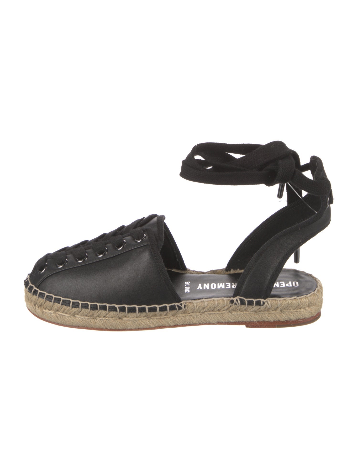Opening Ceremony Leather Braided Accents Espadrilles