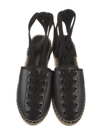 Opening Ceremony Leather Braided Accents Espadrilles