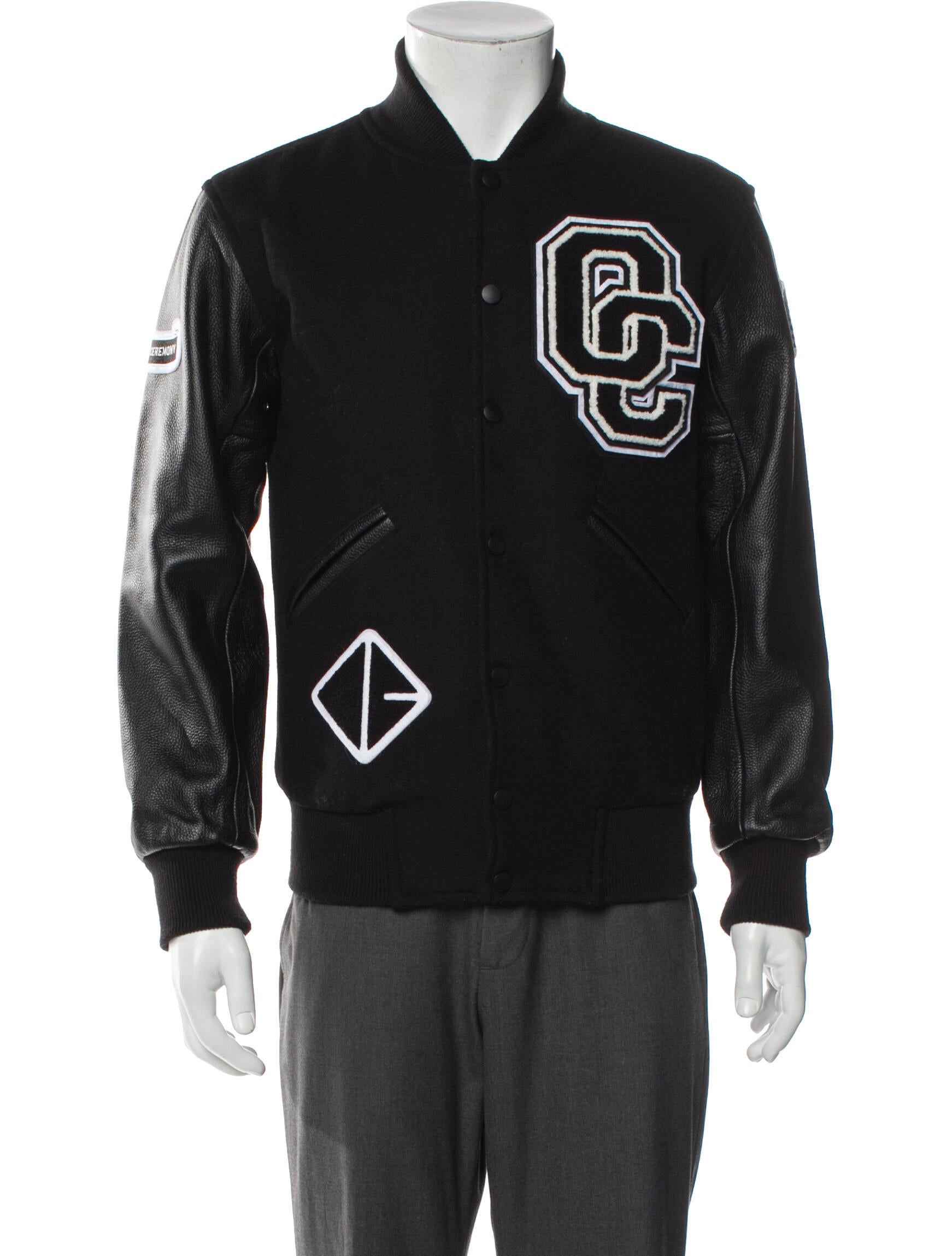 Opening Ceremony Wool Graphic Print Varsity Jacket