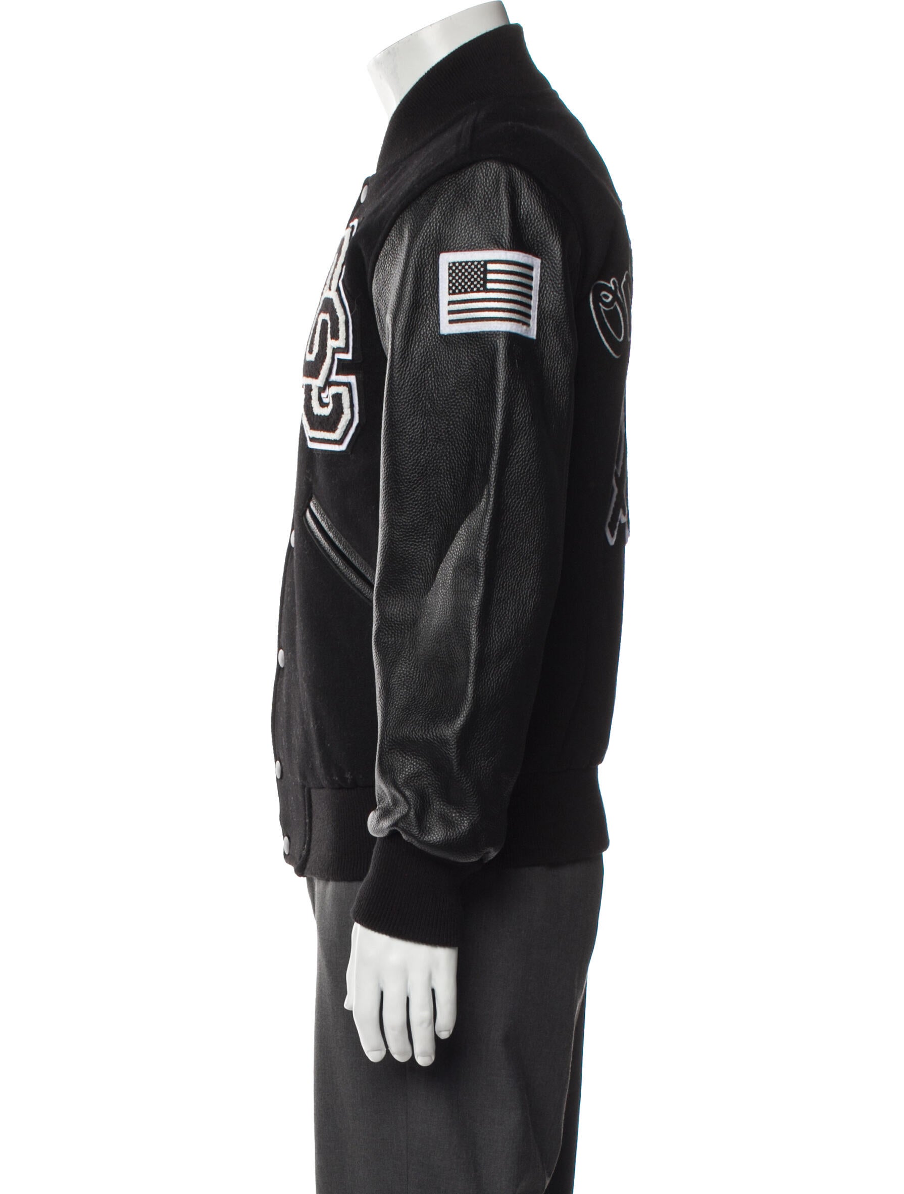 Opening Ceremony Wool Graphic Print Varsity Jacket