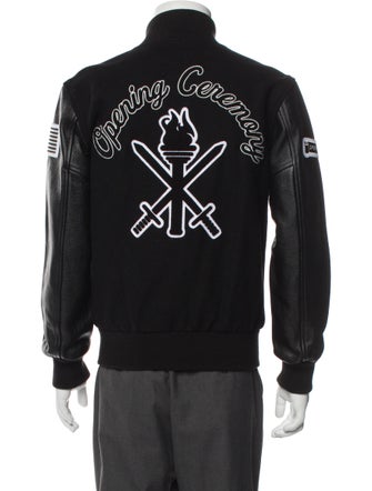 Opening Ceremony Wool Graphic Print Varsity Jacket