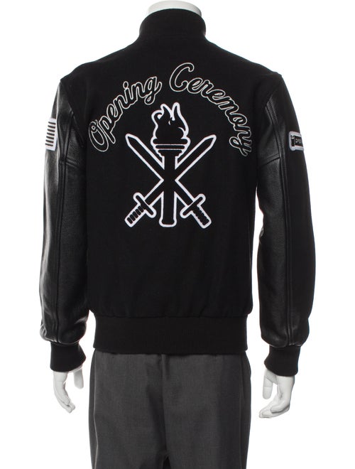 Opening Ceremony Wool Graphic Print Varsity Jacket