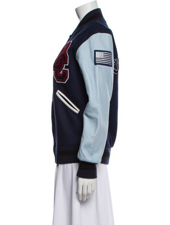 Opening Ceremony Wool Graphic Print Bomber Jacket