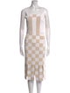 Opening Ceremony Plaid Print Midi Length Dress