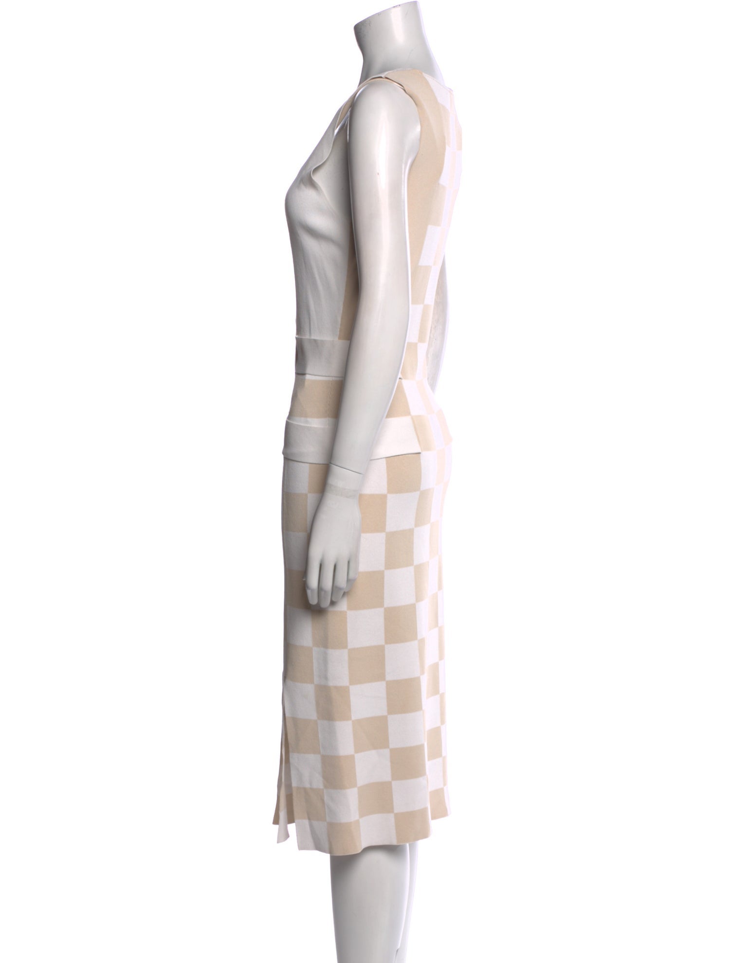 Opening Ceremony Plaid Print Midi Length Dress