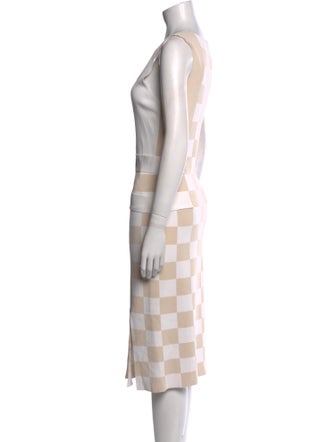 Opening Ceremony Plaid Print Midi Length Dress