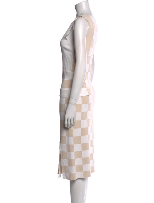 Opening Ceremony Plaid Print Midi Length Dress