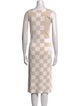 Opening Ceremony Plaid Print Midi Length Dress