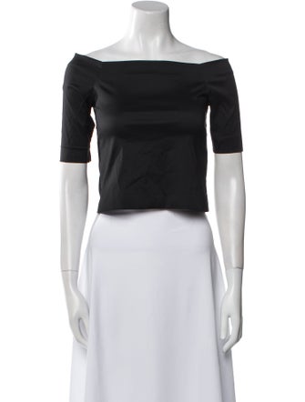 Opening Ceremony Off-The-Shoulder Short Sleeve Crop Top