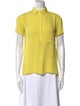 Opening Ceremony Silk Short Sleeve Button-Up Top