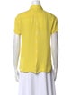 Opening Ceremony Silk Short Sleeve Button-Up Top