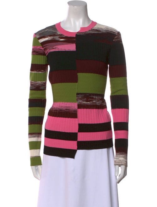 Opening Ceremony Striped Crew Neck Sweatshirt