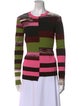 Opening Ceremony Striped Crew Neck Sweatshirt