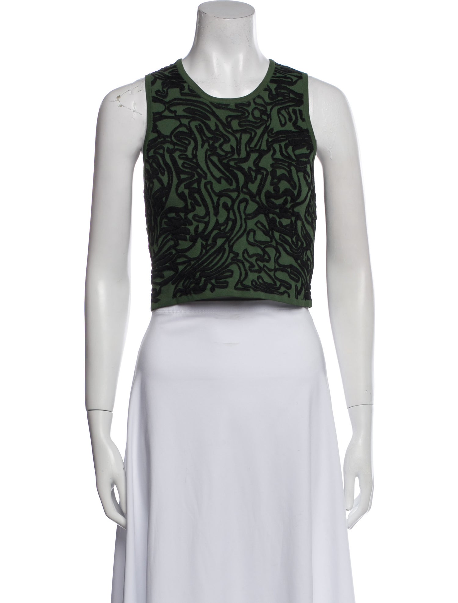 Opening Ceremony Printed Crew Neck Crop Top