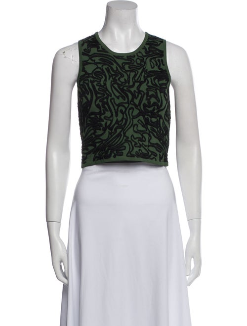 Opening Ceremony Printed Crew Neck Crop Top