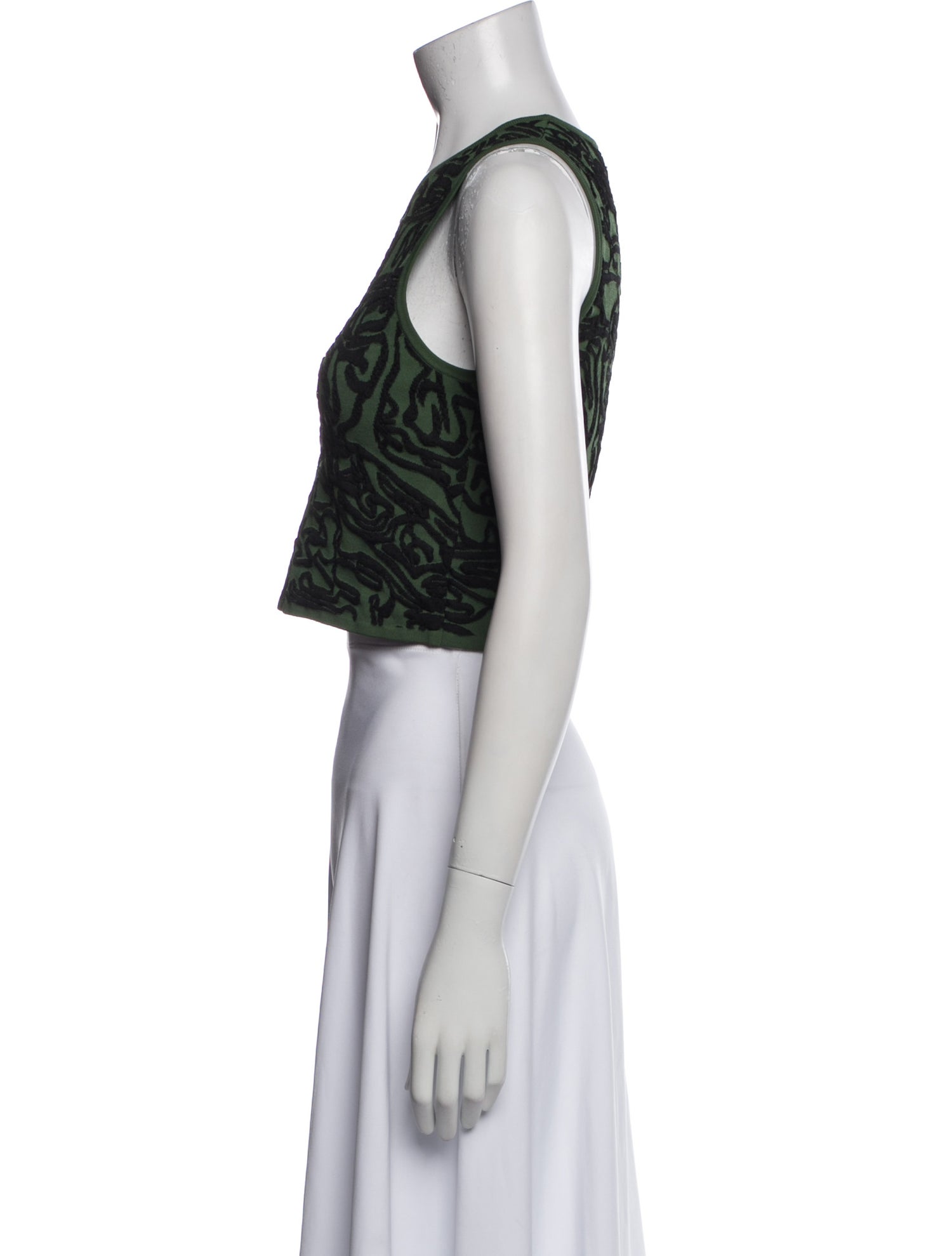 Opening Ceremony Printed Crew Neck Crop Top