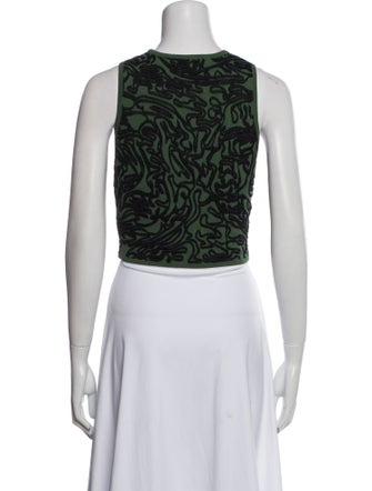 Opening Ceremony Printed Crew Neck Crop Top