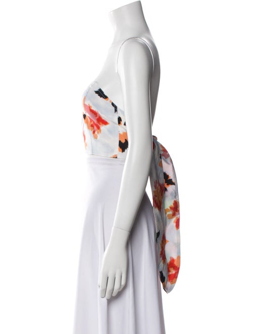 Opening Ceremony Floral Print Strapless Crop Top