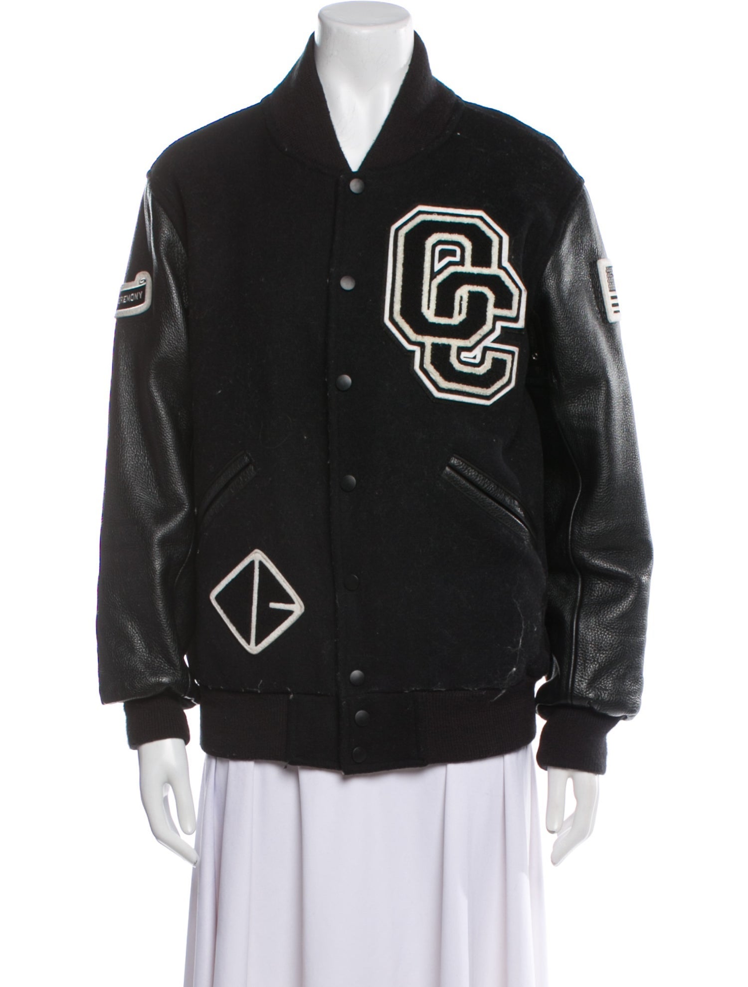 Opening Ceremony Wool Graphic Print Bomber Jacket