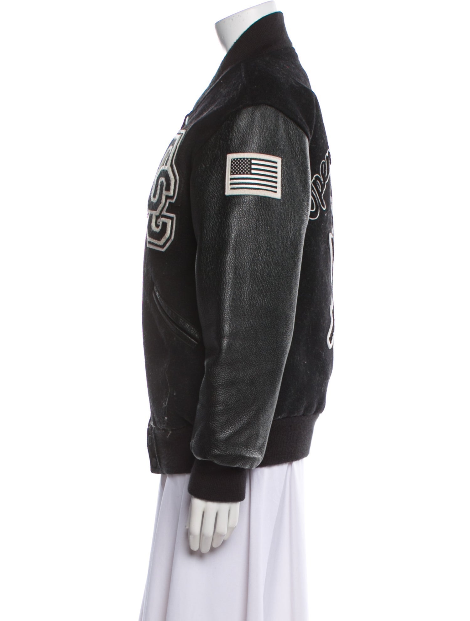 Opening Ceremony Wool Graphic Print Bomber Jacket