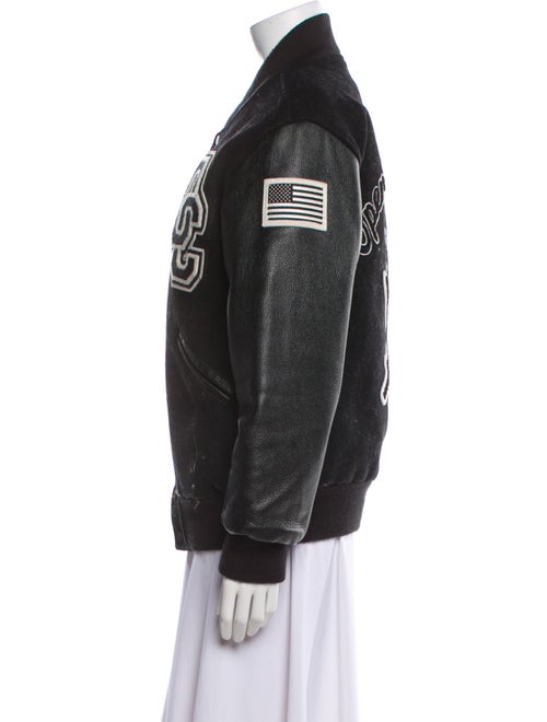 Opening Ceremony Wool Graphic Print Bomber Jacket