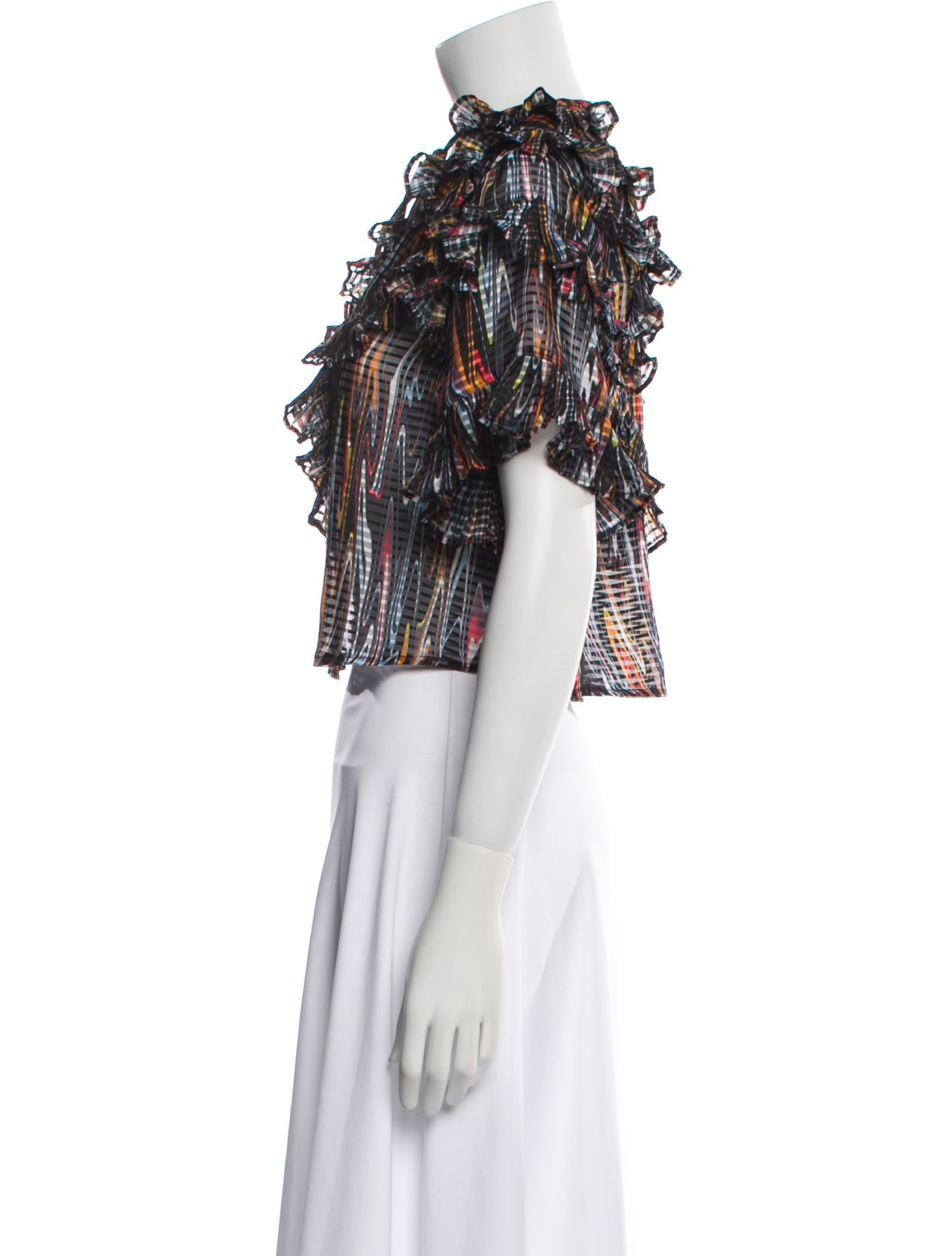 Opening Ceremony Printed V-Neck Crop Top