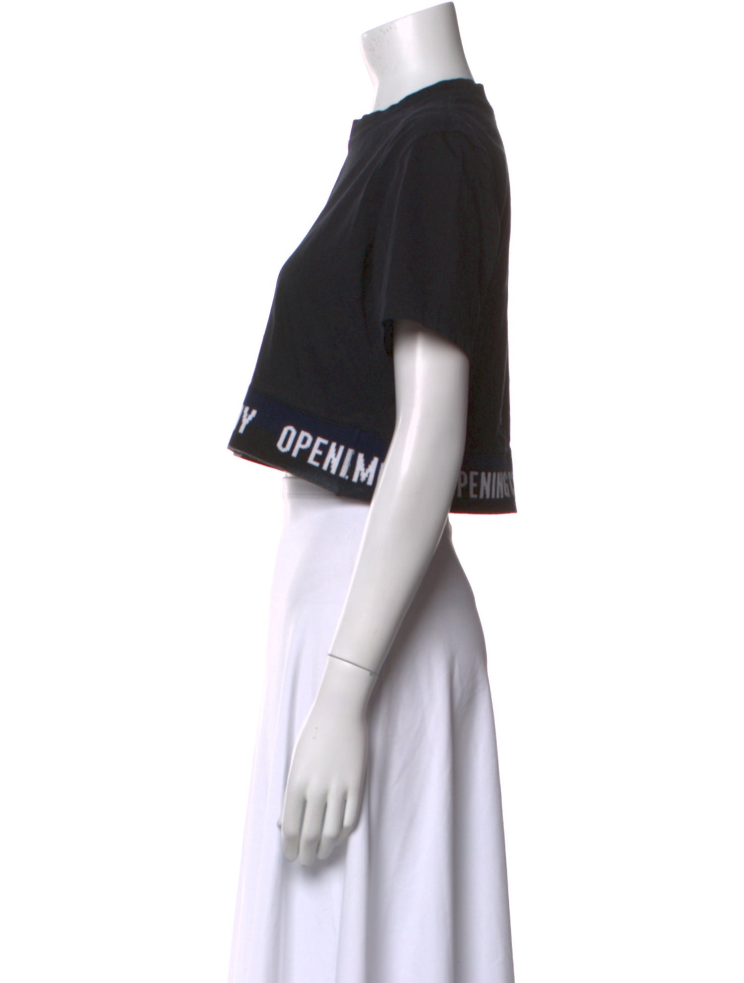 Opening Ceremony Crew Neck Short Sleeve Crop Top
