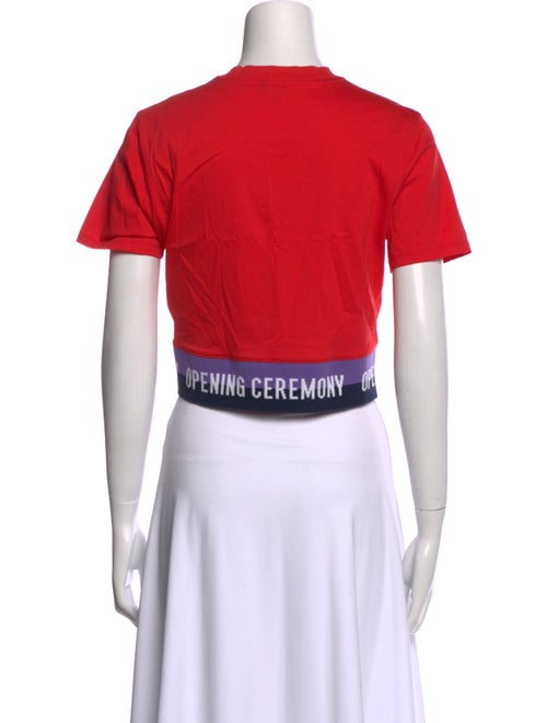 Opening Ceremony Crew Neck Short Sleeve Crop Top