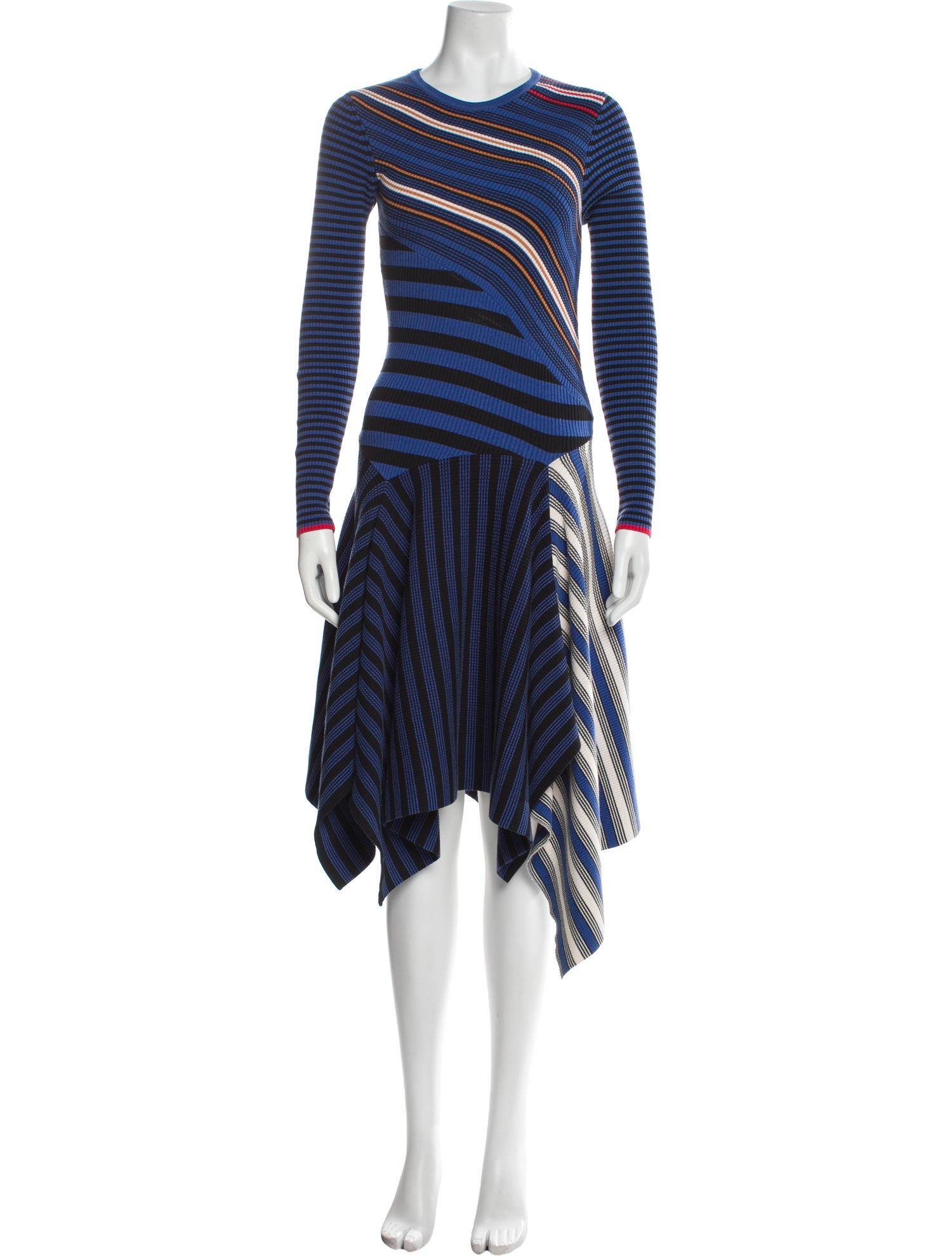 Opening Ceremony Striped Knee-Length Dress