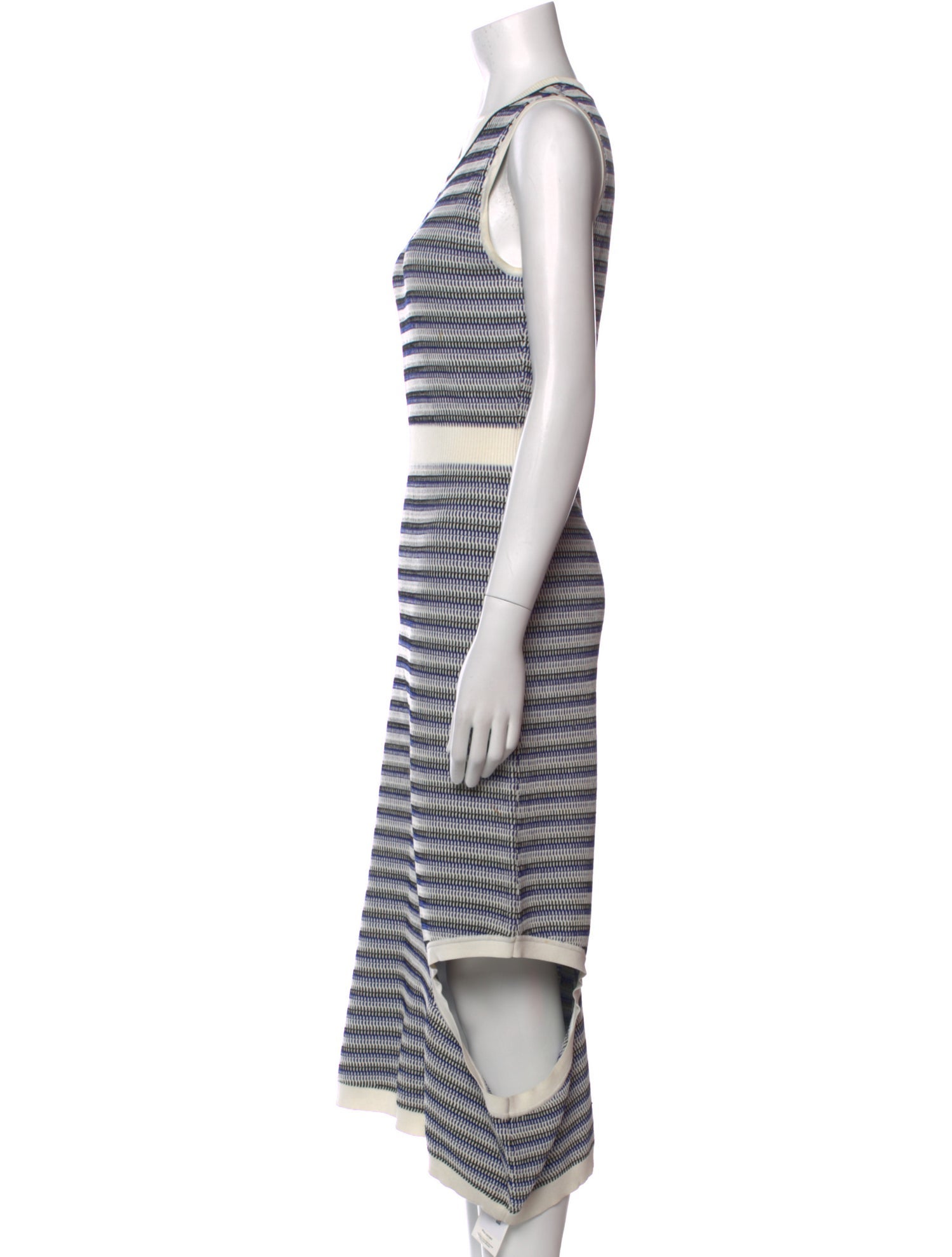 Opening Ceremony Striped Midi Length Dress