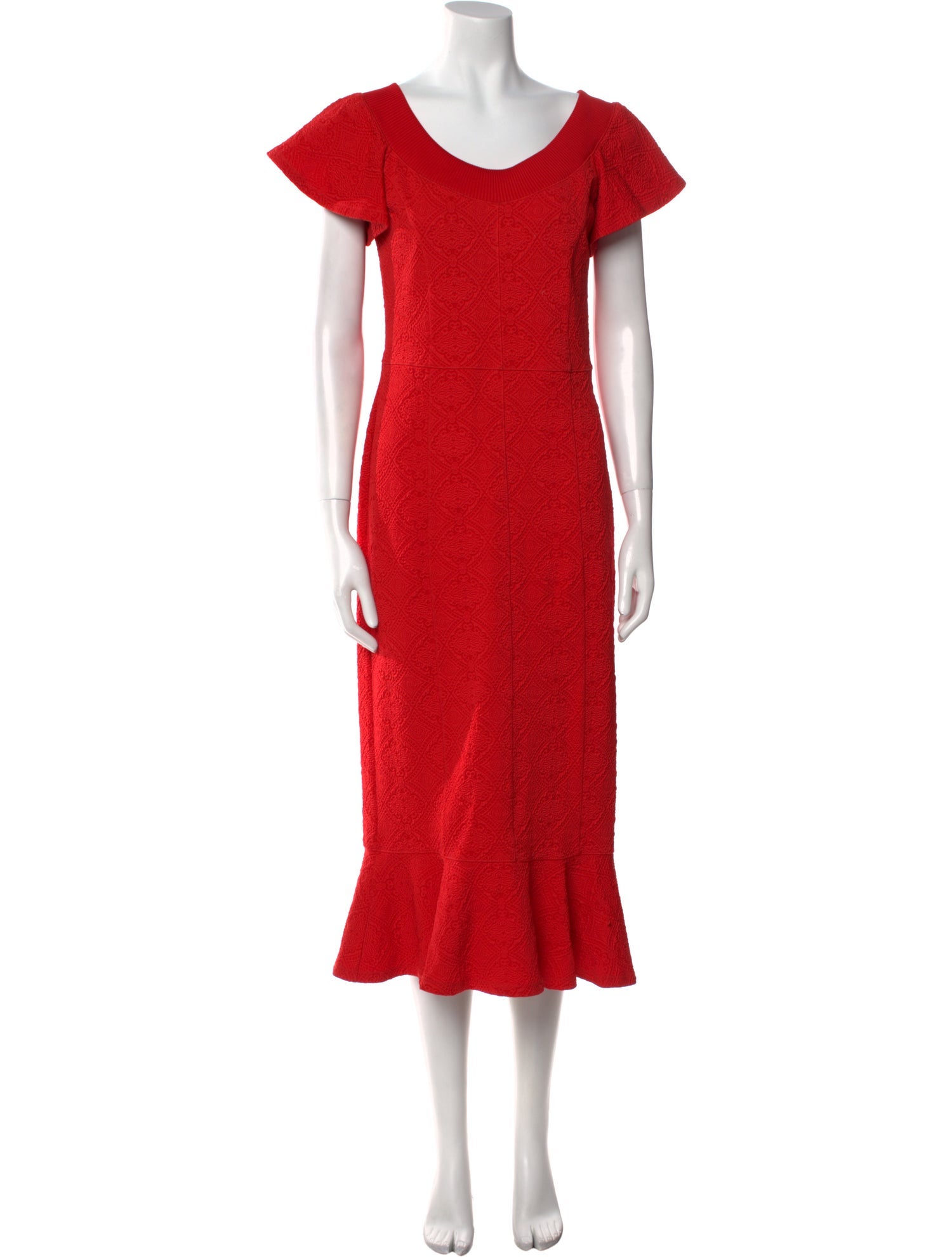 Opening Ceremony Scoop Neck Midi Length Dress