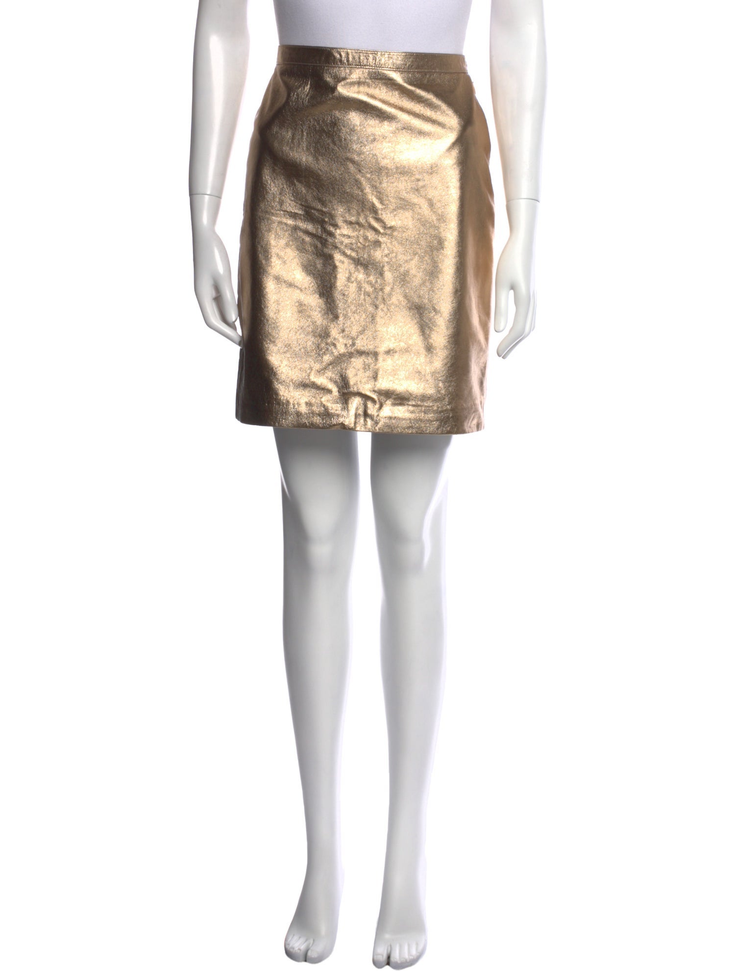 Opening Ceremony Lamb Leather Mini Skirt