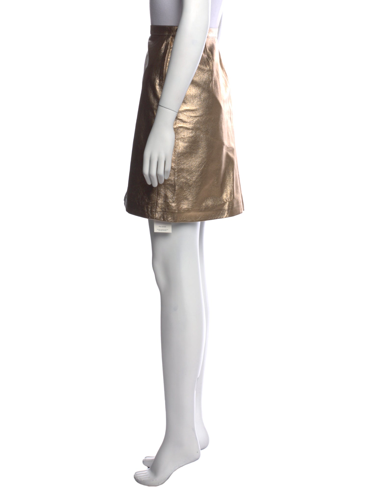 Opening Ceremony Lamb Leather Mini Skirt